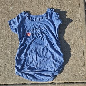 Motherhood Maternity Blue 'Promoted to Mommy' Tee